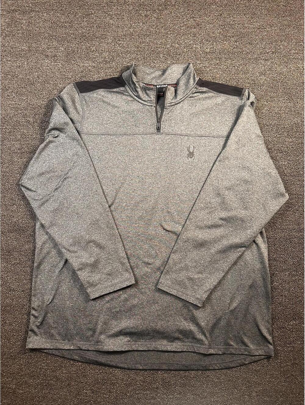 Spyder Men's Gray Quarter-Zip Pullover